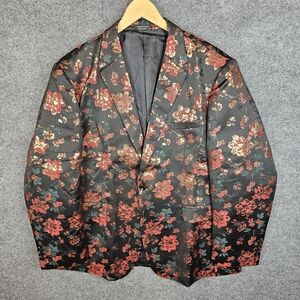 Coofandy men's black floral tuxedo Blazer Size: XXL